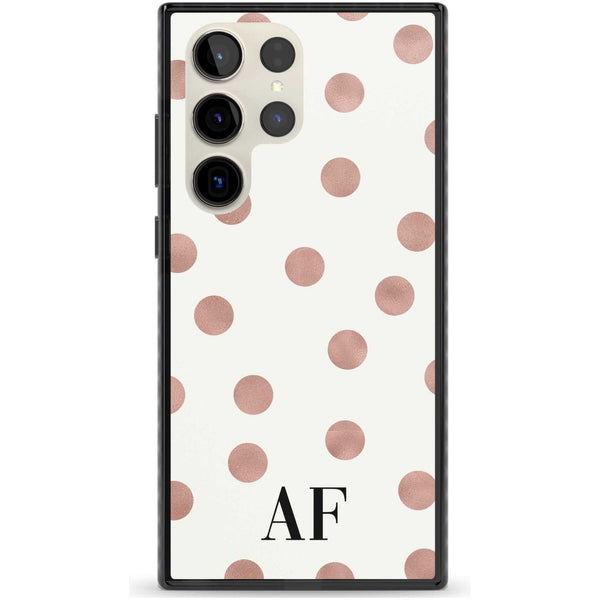 Personalised Rose Gold Dots & Initials