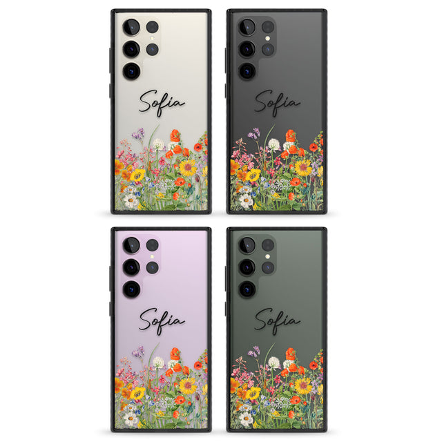 Personalised Summer Wildflowers Impact Phone Case for Samsung Galaxy S24 Ultra , Samsung Galaxy S23 Ultra, Samsung Galaxy S22 Ultra