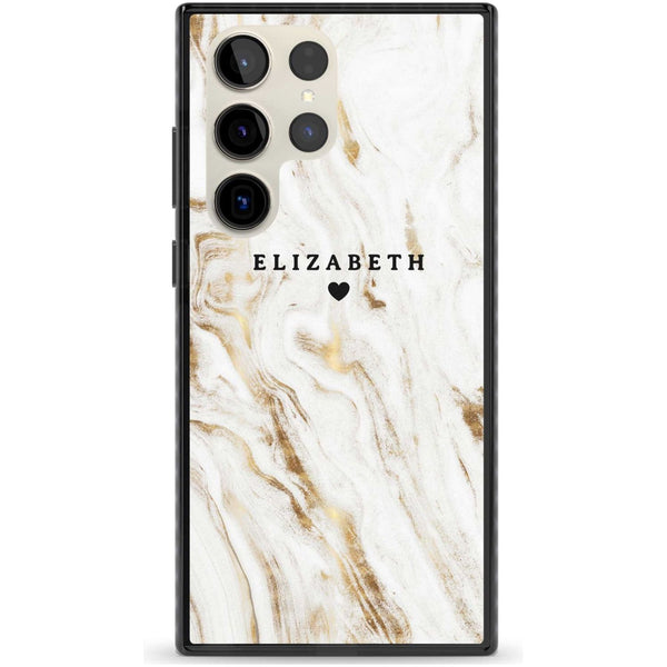 Personalised White Gilded Marble