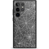 Personalised Spider Web Pattern Custom Phone Case Samsung S22 Ultra / Black Impact Case,Samsung S23 Ultra / Black Impact Case Blanc Space