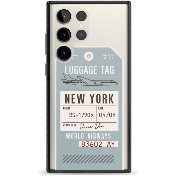 Personalised Vintage USA Luggage Tag