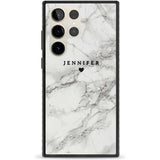 Personalised Classic Grey Marble Custom Phone Case Samsung S22 Ultra / Black Impact Case,Samsung S23 Ultra / Black Impact Case Blanc Space