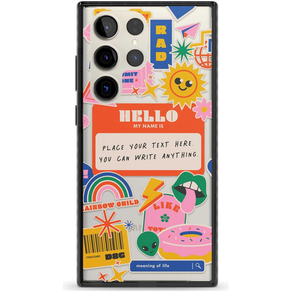 Personalised Retro Nametag Sticker