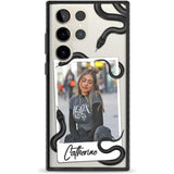 Personalised Snake Instant Photo Custom Phone Case Samsung S22 Ultra / Black Impact Case,Samsung S23 Ultra / Black Impact Case Blanc Space