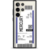 Personalised Mercury Space Travel Ticket Custom Phone Case Samsung S22 Ultra / Black Impact Case,Samsung S23 Ultra / Black Impact Case Blanc Space