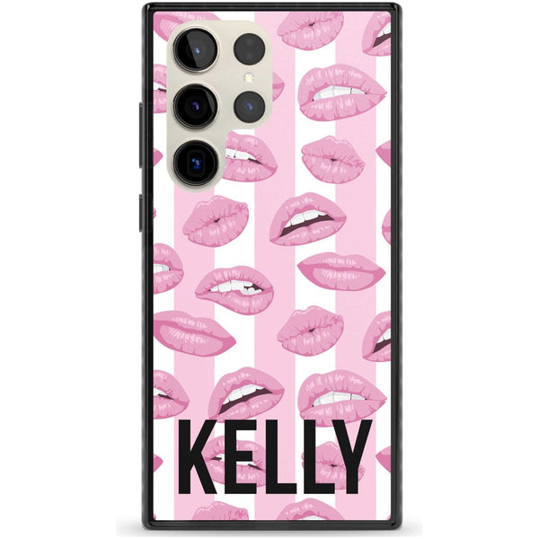 Personalised Pink Stripes & Lips