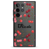 Personalised Cherry Pattern Impact Phone Case for Samsung Galaxy S24 Ultra , Samsung Galaxy S23 Ultra, Samsung Galaxy S22 Ultra