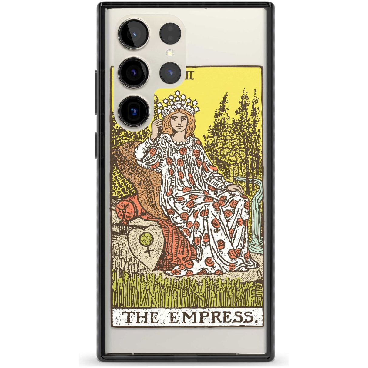 Personalised The Empress Tarot Card - Colour Custom Phone Case Samsung S22 Ultra / Black Impact Case,Samsung S23 Ultra / Black Impact Case Blanc Space