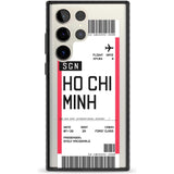 Personalised Ho Chi Minh City Boarding Pass Custom Phone Case Samsung S22 Ultra / Black Impact Case,Samsung S23 Ultra / Black Impact Case Blanc Space