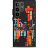 Neon City Phone Case Samsung S22 Ultra / Black Impact Case,Samsung S23 Ultra / Black Impact Case Blanc Space