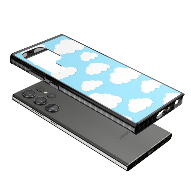 Blue Sky & Clouds Pattern Impact Phone Case for Samsung Galaxy S24 Ultra , Samsung Galaxy S23 Ultra, Samsung Galaxy S22 Ultra