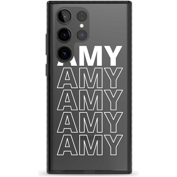 Personalised Bold Name Repeated