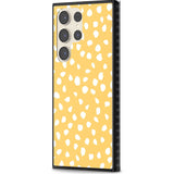 White on Yellow Dalmatian Polka Dot Spots