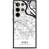 Map of Kiev, Ukraine Phone Case Samsung S22 Ultra / Black Impact Case,Samsung S23 Ultra / Black Impact Case Blanc Space