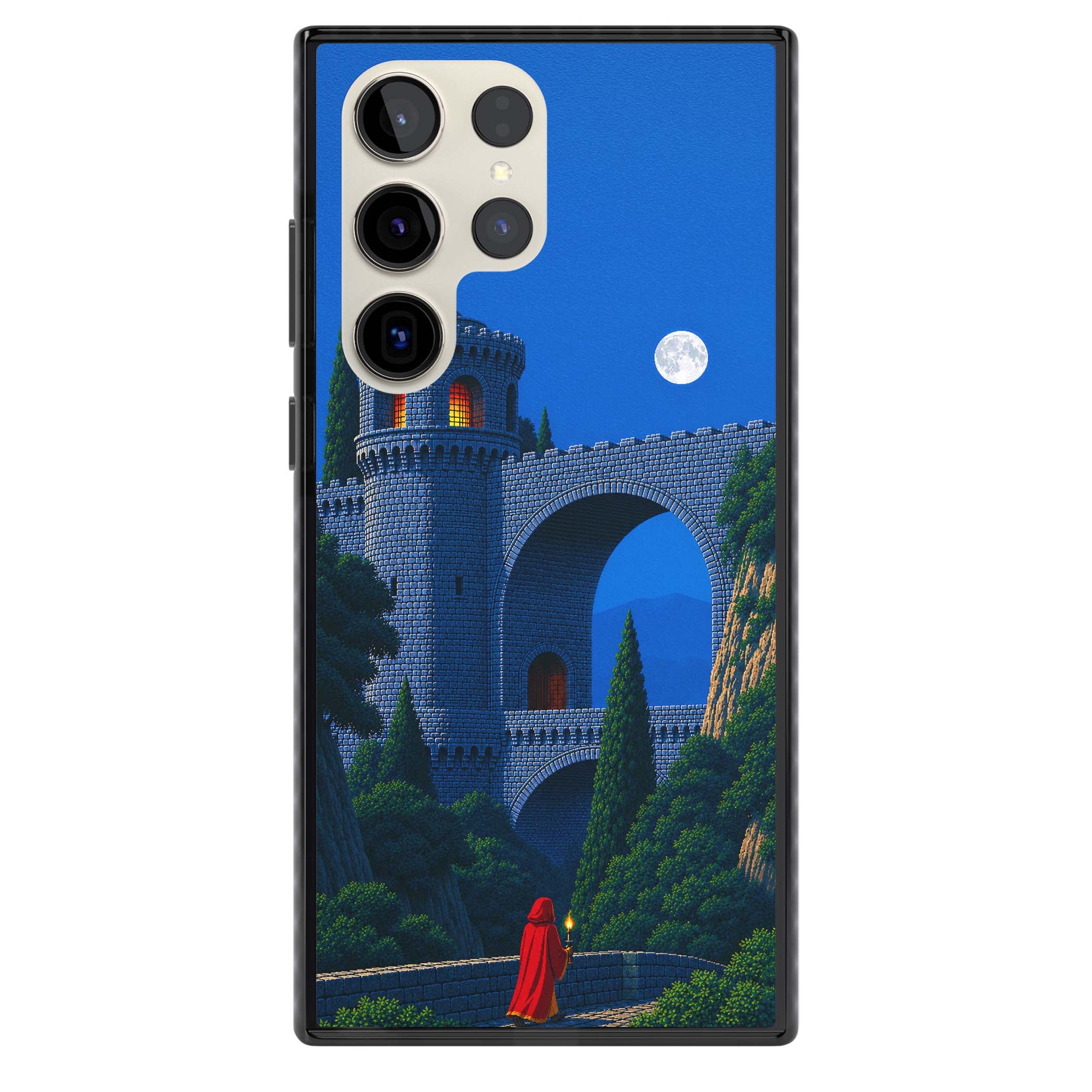 Castle Walls art iPhone case | Black Impact case for Samsung Galaxy S24 Ultra, Samsung Galaxy S23 Ultra, Samsung Galaxy S22 Ultra
