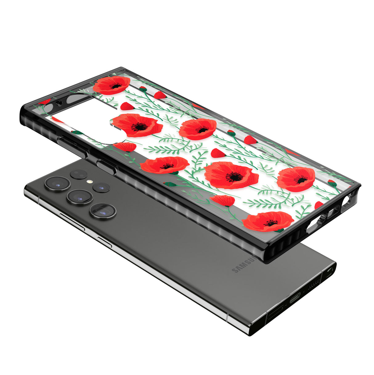 Poppy Garden Impact Phone Case for Samsung Galaxy S24 Ultra , Samsung Galaxy S23 Ultra, Samsung Galaxy S22 Ultra