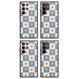 Vintage Bloom Checkered Impact Phone Case for Samsung Galaxy S24 Ultra , Samsung Galaxy S23 Ultra, Samsung Galaxy S22 Ultra