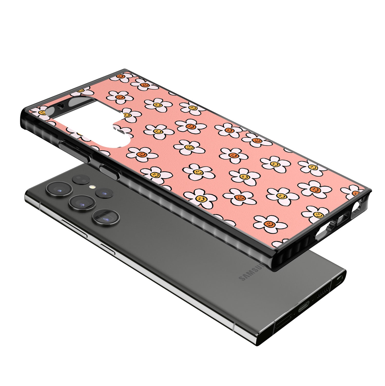 Peachy Daisy Smiles Impact Phone Case for Samsung Galaxy S24 Ultra , Samsung Galaxy S23 Ultra, Samsung Galaxy S22 Ultra