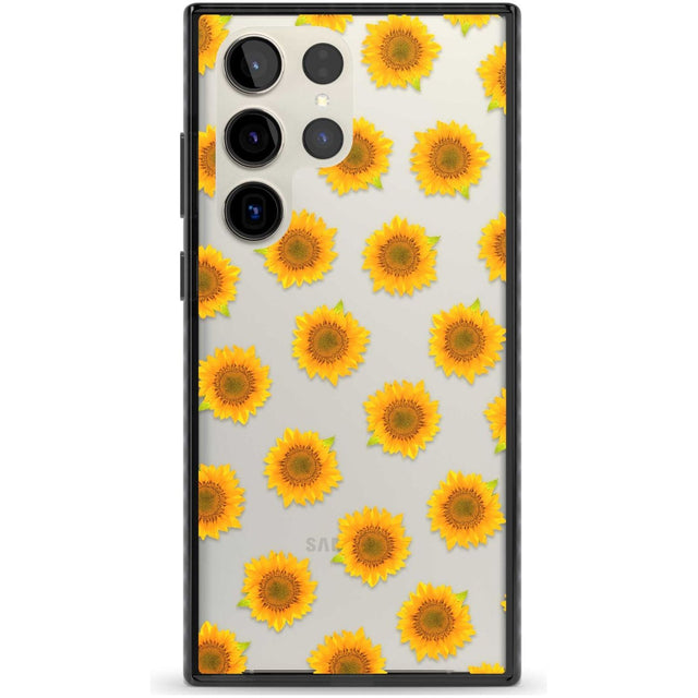 Sunflowers Transparent Pattern