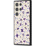 Violet Floral Pattern Design - Cream