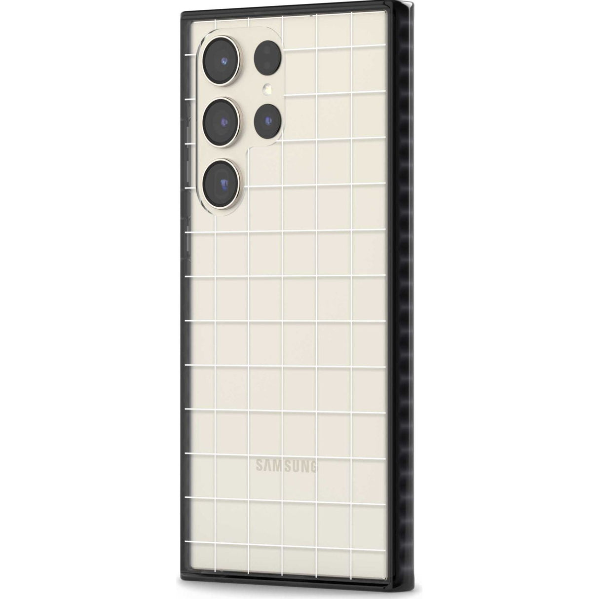 Simplistic Large Grid Pattern White (Transparent)