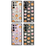 Floral Pumpkins Impact Phone Case for Samsung Galaxy S24 Ultra , Samsung Galaxy S23 Ultra, Samsung Galaxy S22 Ultra