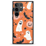 Orange Halloween Pattern Impact Phone Case for Samsung Galaxy S24 Ultra , Samsung Galaxy S23 Ultra, Samsung Galaxy S22 Ultra