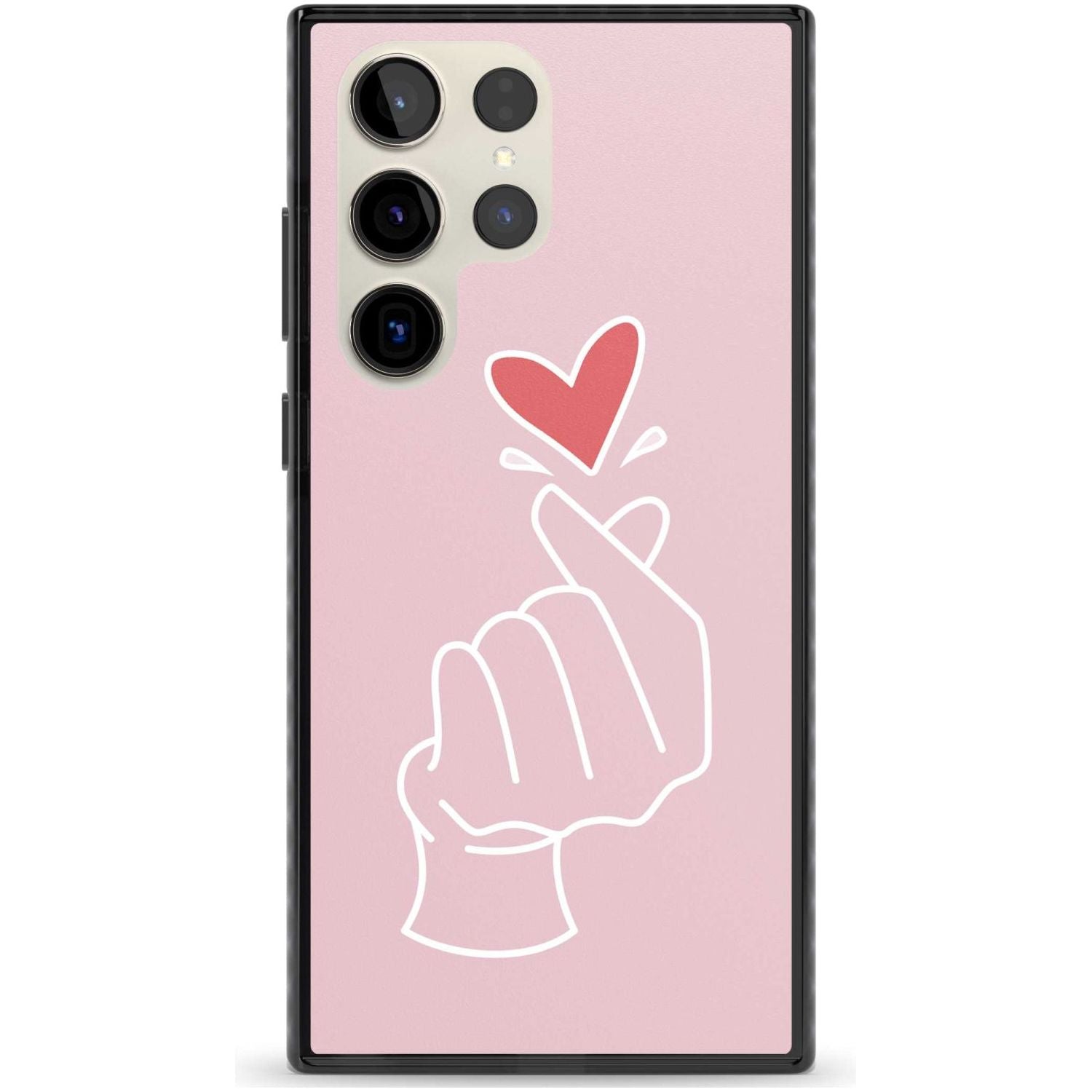 Pink Heart Hand
