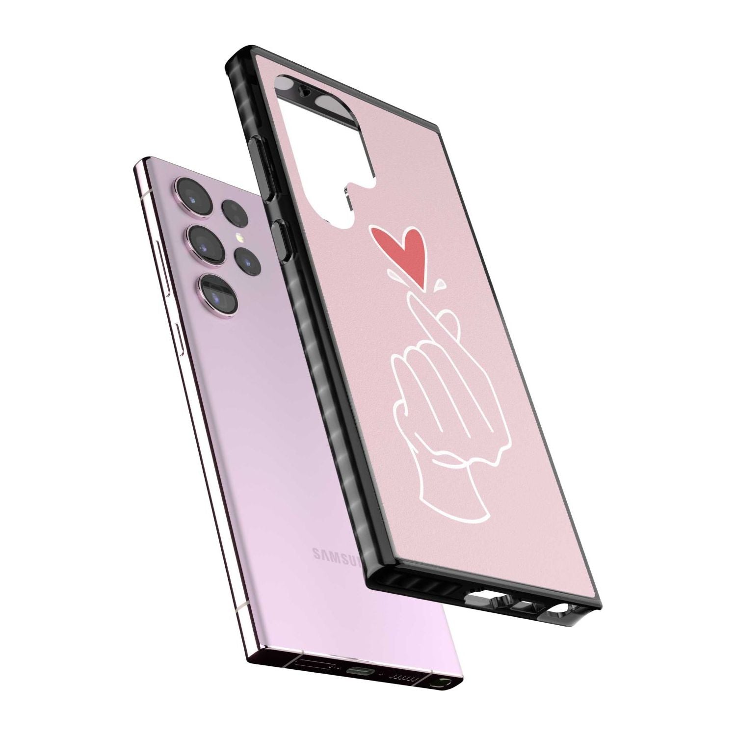Pink Heart Hand