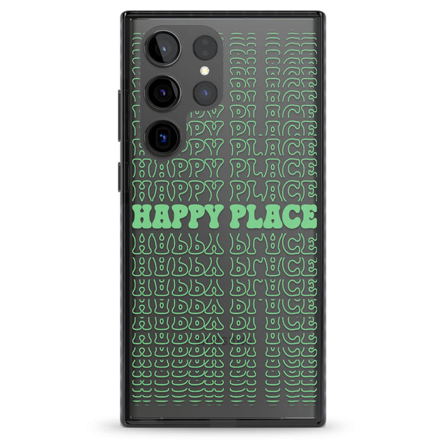 Happy Place (Green) Impact Phone Case for Samsung Galaxy S24 Ultra , Samsung Galaxy S23 Ultra, Samsung Galaxy S22 Ultra