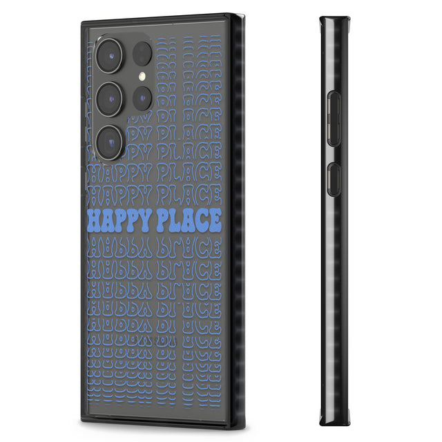 Happy Place (Blue) Impact Phone Case for Samsung Galaxy S24 Ultra , Samsung Galaxy S23 Ultra, Samsung Galaxy S22 Ultra