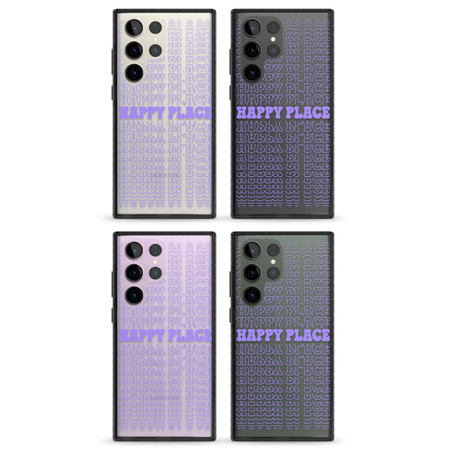 Happy Place (Purple) Impact Phone Case for Samsung Galaxy S24 Ultra , Samsung Galaxy S23 Ultra, Samsung Galaxy S22 Ultra