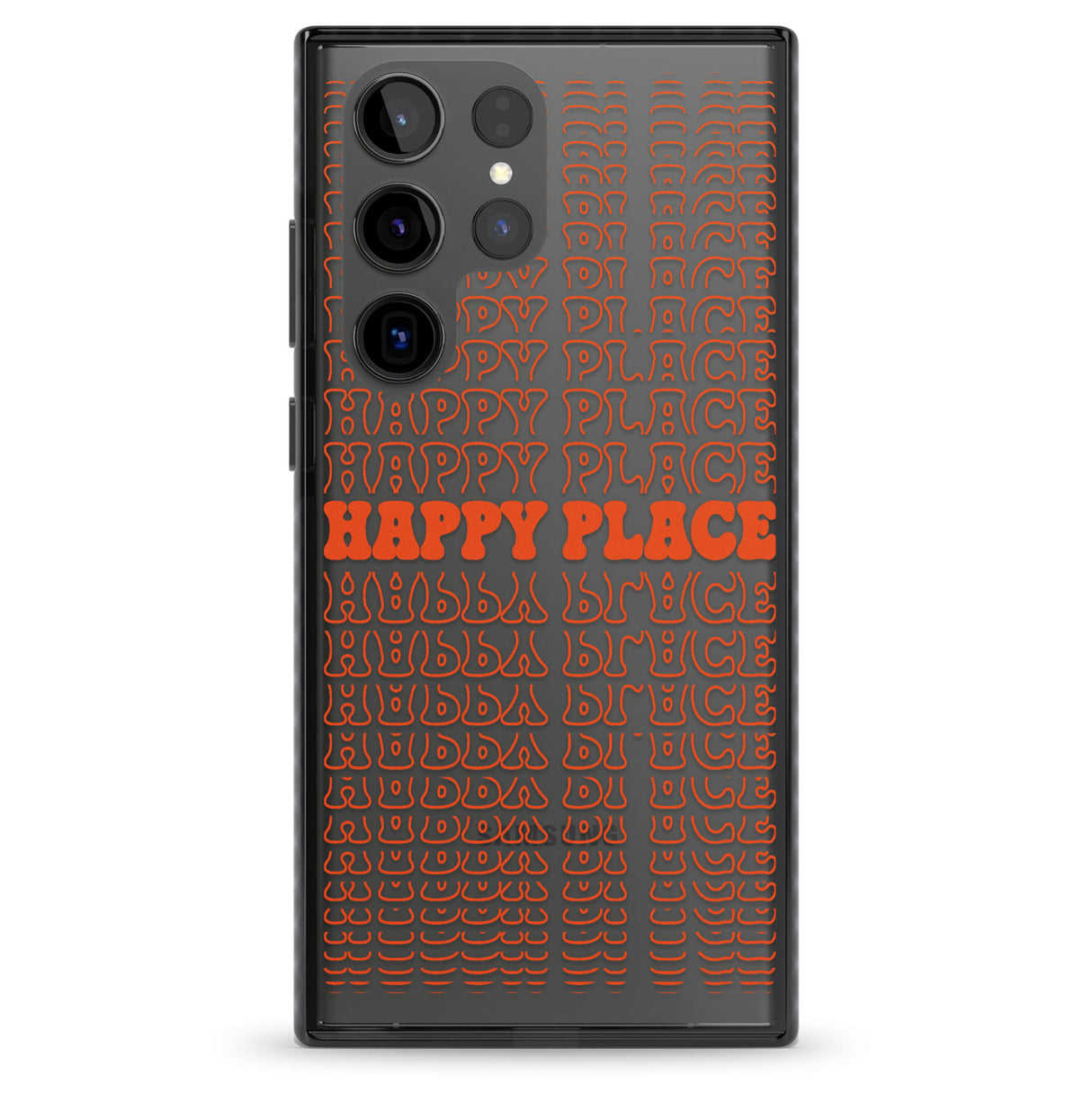 Happy Place (Orange) Impact Phone Case for Samsung Galaxy S24 Ultra , Samsung Galaxy S23 Ultra, Samsung Galaxy S22 Ultra