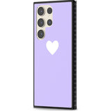 Single Heart White & Pale Purple