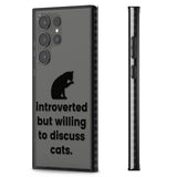 Introverted But Willing To Discuss Cats Impact Phone Case for Samsung Galaxy S24 Ultra , Samsung Galaxy S23 Ultra, Samsung Galaxy S22 Ultra