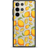 Lemon Pattern Phone Case Samsung S22 Ultra / Black Impact Case,Samsung S23 Ultra / Black Impact Case Blanc Space