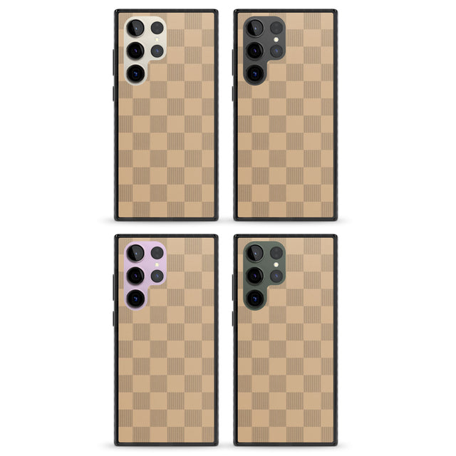 BEIGE CHECKERED Impact Phone Case for Samsung Galaxy S24 Ultra , Samsung Galaxy S23 Ultra, Samsung Galaxy S22 Ultra