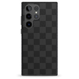 BLACK CHECKERED Impact Phone Case for Samsung Galaxy S24 Ultra , Samsung Galaxy S23 Ultra, Samsung Galaxy S22 Ultra