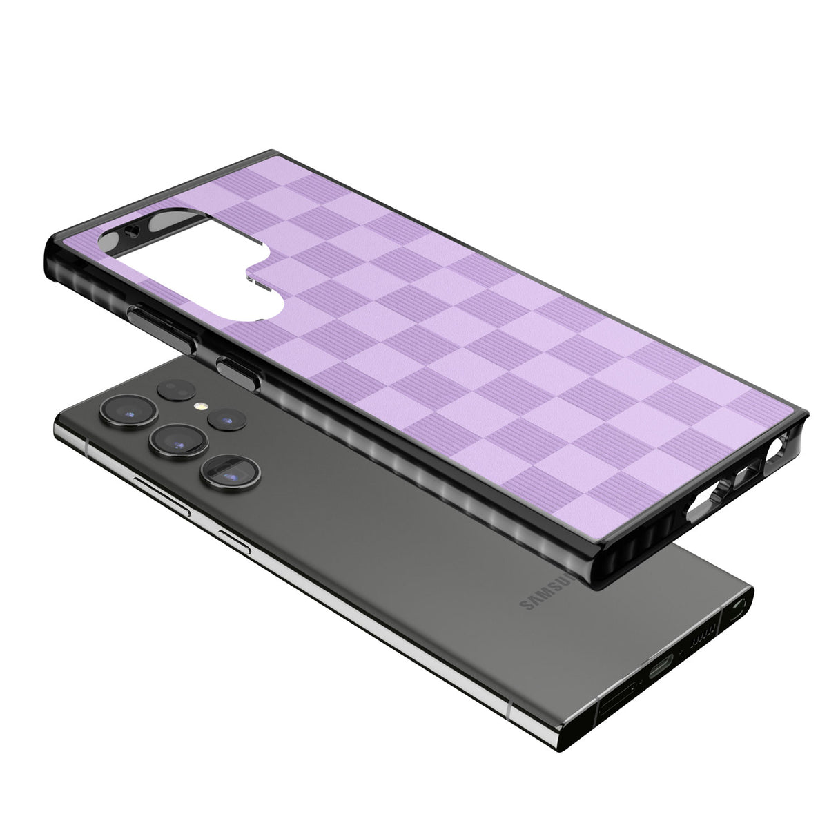 LILAC CHECKERED Impact Phone Case for Samsung Galaxy S24 Ultra , Samsung Galaxy S23 Ultra, Samsung Galaxy S22 Ultra
