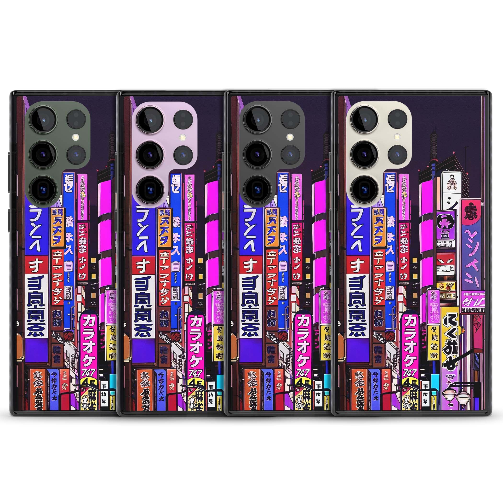NEON NIGHT anime iPhone case | Black Impact case for Samsung Galaxy S24 Ultra, Samsung Galaxy S23 Ultra, Samsung Galaxy S22 Ultra