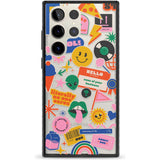 Nostalgic Stickers #1 Phone Case Samsung S22 Ultra / Black Impact Case,Samsung S23 Ultra / Black Impact Case Blanc Space