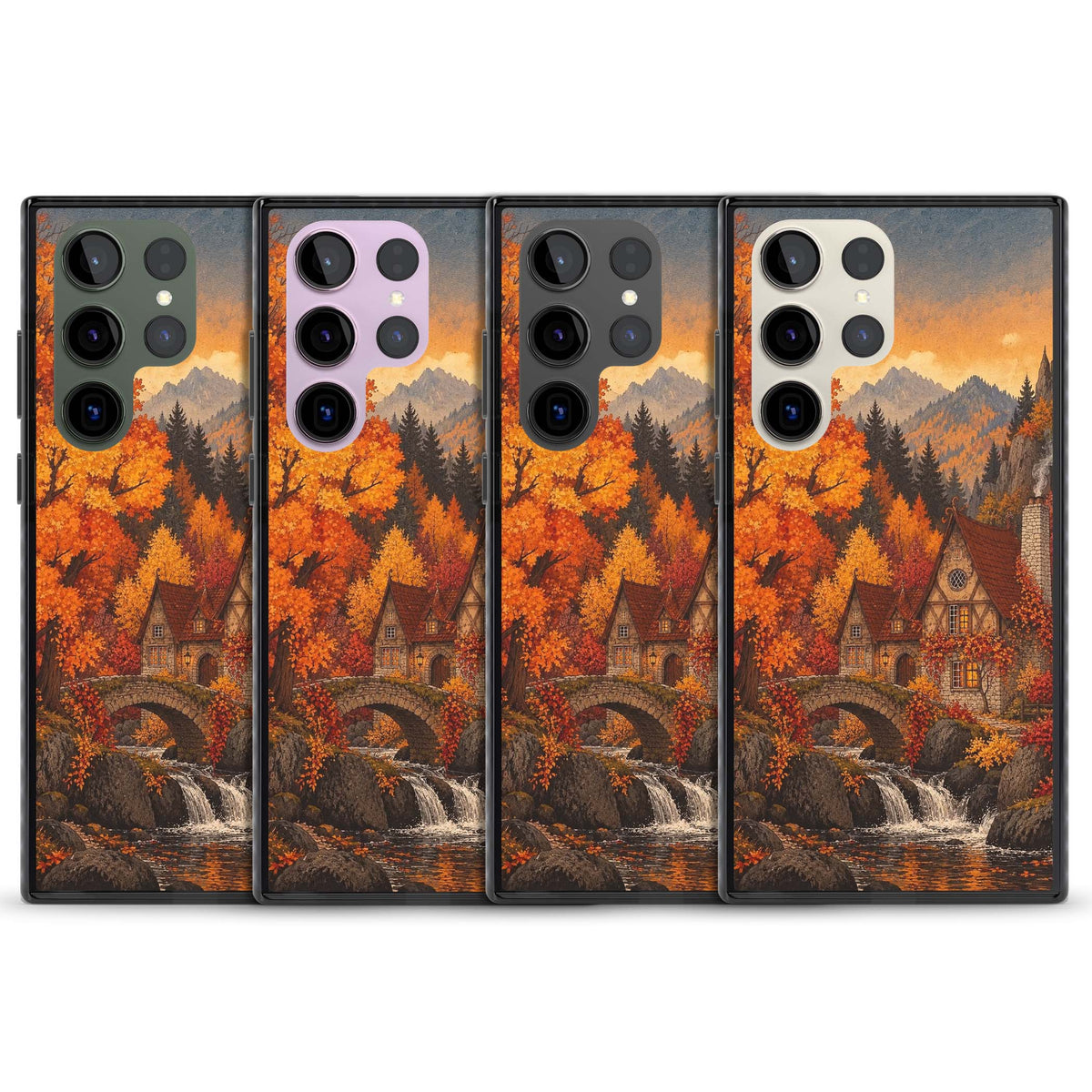 Auburn Cottage iPhone case | Black Impact case for Samsung Galaxy S24 Ultra, Samsung Galaxy S23 Ultra, Samsung Galaxy S22 Ultra