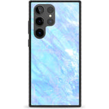 Iridescent Crystal Marble Phone Case Samsung S22 Ultra / Black Impact Case,Samsung S23 Ultra / Black Impact Case Blanc Space