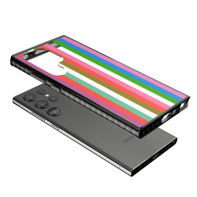 Vibrant Stripes Impact Phone Case for Samsung Galaxy S24 Ultra , Samsung Galaxy S23 Ultra, Samsung Galaxy S22 Ultra