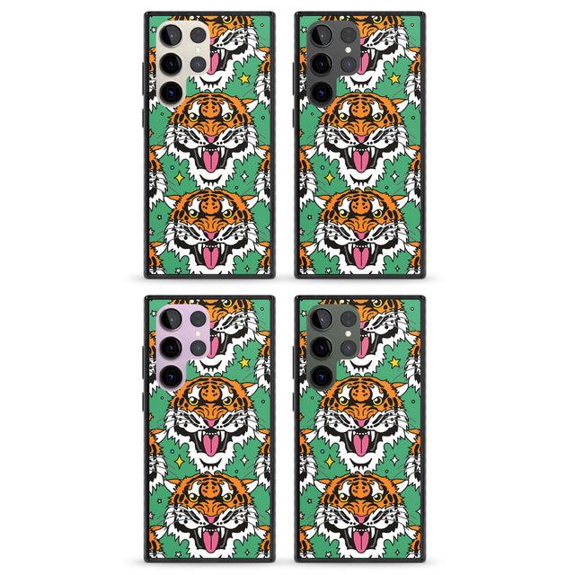 Fierce Jungle Tigers (Green) Impact Phone Case for Samsung Galaxy S24 Ultra , Samsung Galaxy S23 Ultra, Samsung Galaxy S22 Ultra