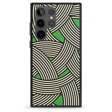 Green Optic Waves Impact Phone Case for Samsung Galaxy S24 Ultra , Samsung Galaxy S23 Ultra, Samsung Galaxy S22 Ultra