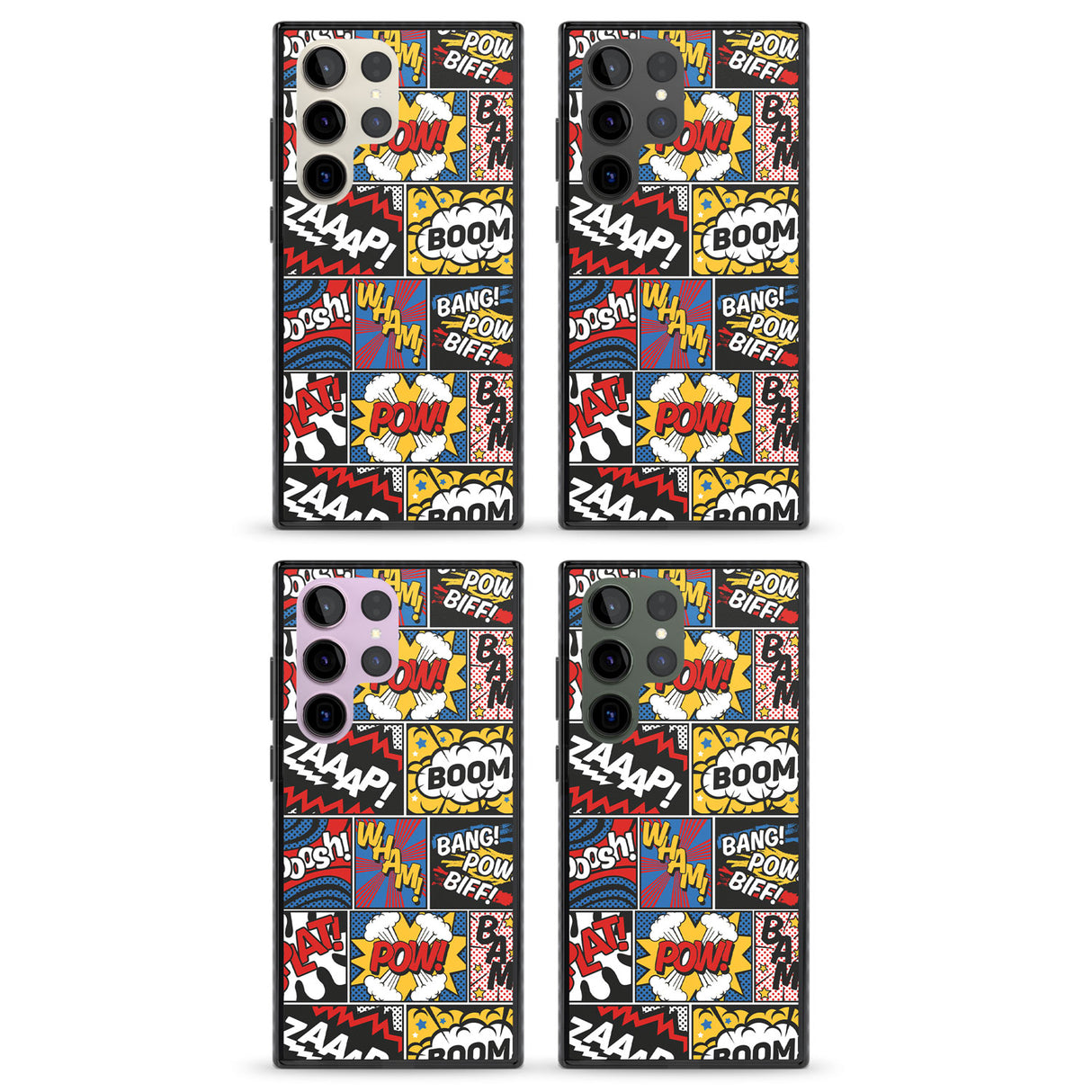 Onomatopoeia Impact Phone Case for Samsung Galaxy S24 Ultra , Samsung Galaxy S23 Ultra, Samsung Galaxy S22 Ultra