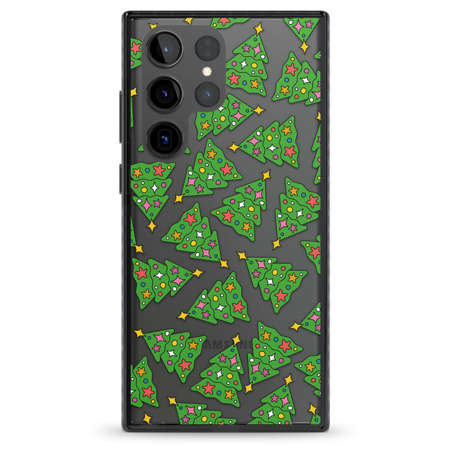 Christmas Tree Pattern Impact Phone Case for Samsung Galaxy S24 Ultra , Samsung Galaxy S23 Ultra, Samsung Galaxy S22 Ultra