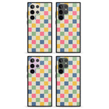 Pastel Multicolor Checkered Impact Phone Case for Samsung Galaxy S24 Ultra , Samsung Galaxy S23 Ultra, Samsung Galaxy S22 Ultra