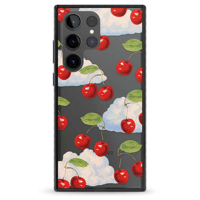 Vintage Cherries & Clouds Impact Phone Case for Samsung Galaxy S24 Ultra , Samsung Galaxy S23 Ultra, Samsung Galaxy S22 Ultra